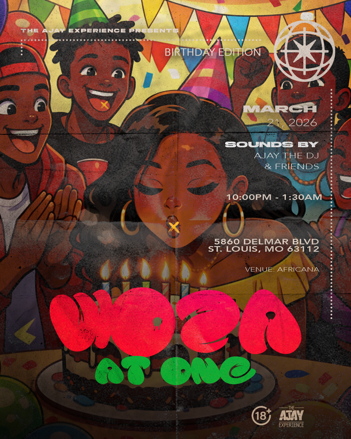 Woza: Birthday Edition Event Flyer